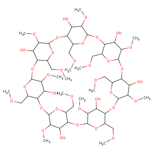 COCC1OC2OC3C(COC)OC(C(C3O)OC)OC3C(COC)OC(C(C3O)OC)OC3C(COC)OC(C(C3O)OC)OC3C(OC(OC4C(OC(OC5C(OC(OC1C(C2OC)O)C(OC)C5O)COC)C(OC)C4O)COC)C(OC)C3O)COC