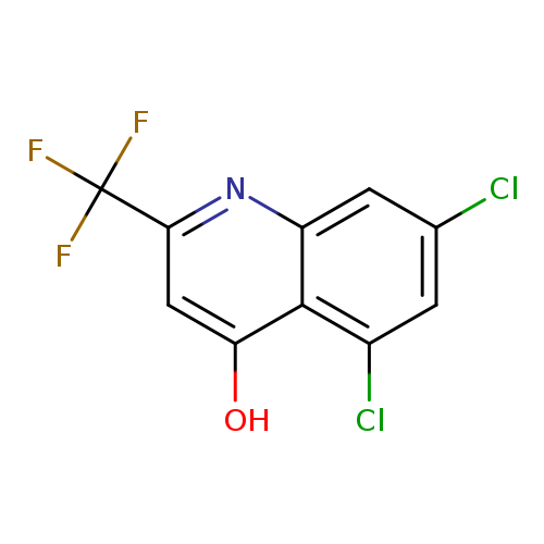 Clc1cc(Cl)c2c(c1)nc(cc2O)C(F)(F)F