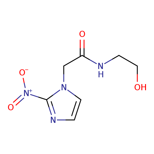 [O-][N+](=O)c1nccn1CC(=O)NCCO