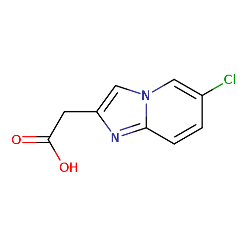 OC(=O)Cc1cn2c(n1)ccc(c2)Cl