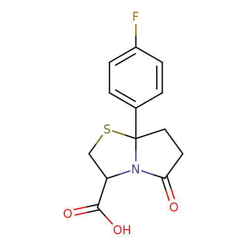 OC(=O)C1CSC2(N1C(=O)CC2)c1ccc(cc1)F