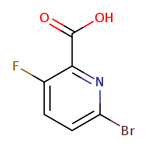 Brc1ccc(c(n1)C(=O)O)F