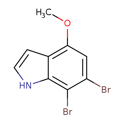 COc1cc(Br)c(c2c1cc[nH]2)Br
