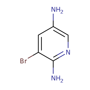 Nc1cnc(c(c1)Br)N