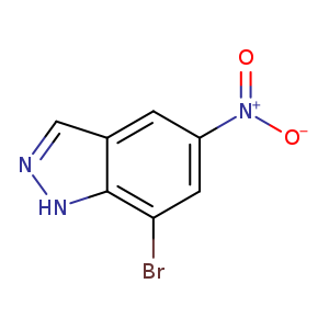 [O-][N+](=O)c1cc(Br)c2c(c1)cn[nH]2