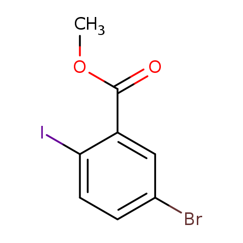 COC(=O)c1cc(Br)ccc1I
