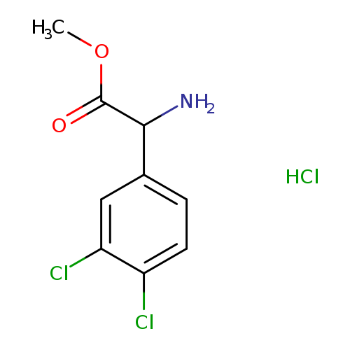 COC(=O)C(c1ccc(c(c1)Cl)Cl)N.Cl