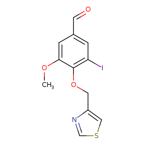 O=Cc1cc(I)c(c(c1)OC)OCc1ncsc1