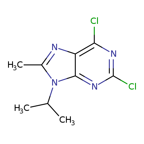 Clc1nc(Cl)c2c(n1)n(C(C)C)c(n2)C