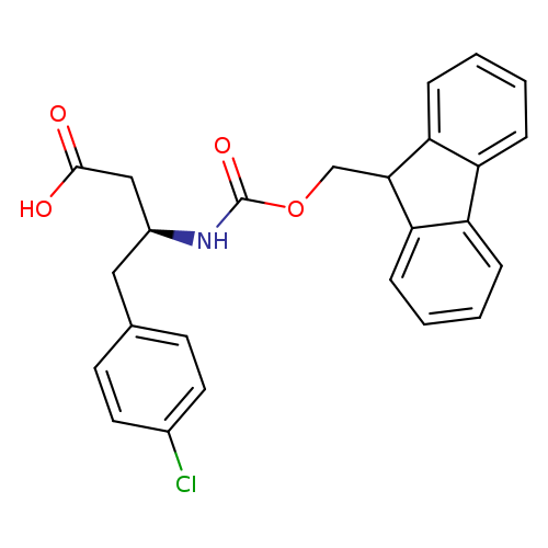 OC(=O)C[C@H](Cc1ccc(cc1)Cl)NC(=O)OCC1c2ccccc2c2c1cccc2