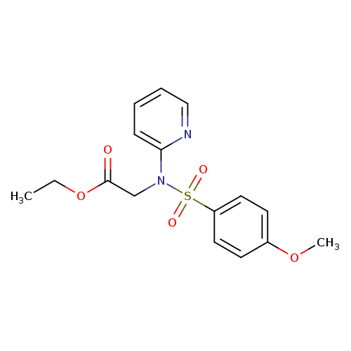 CCOC(=O)CN(S(=O)(=O)c1ccc(cc1)OC)c1ccccn1