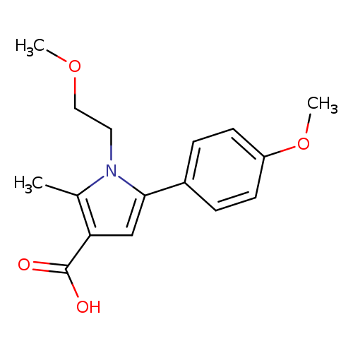 COCCn1c(cc(c1C)C(=O)O)c1ccc(cc1)OC