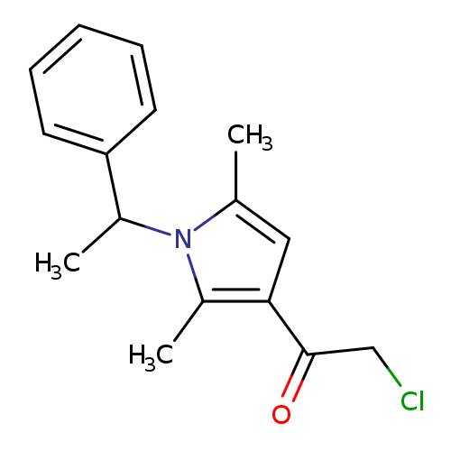 ClCC(=O)c1cc(n(c1C)C(c1ccccc1)C)C