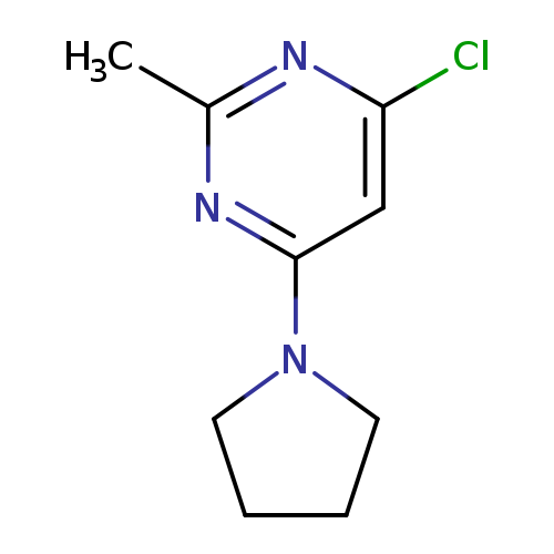 Clc1cc(nc(n1)C)N1CCCC1