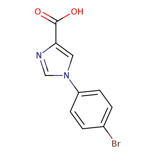 Brc1ccc(cc1)n1cnc(c1)C(=O)O