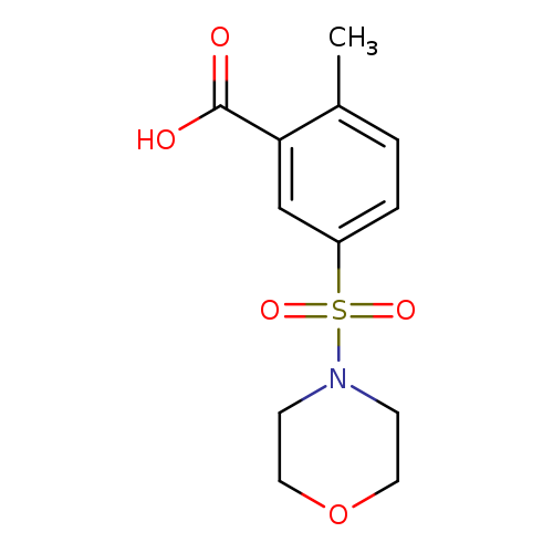 OC(=O)c1cc(ccc1C)S(=O)(=O)N1CCOCC1