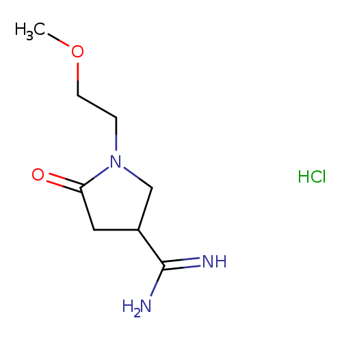 COCCN1CC(CC1=O)C(=N)N.Cl