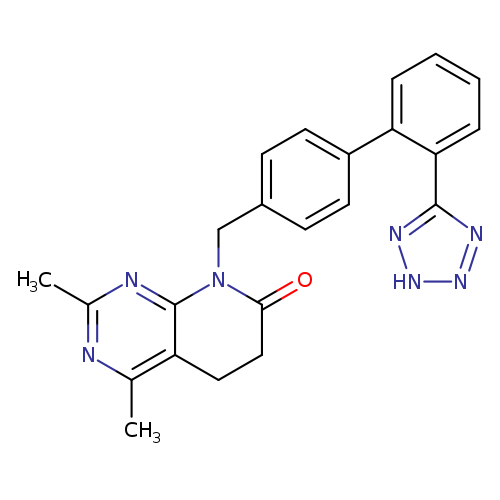 Cc1nc(C)c2c(n1)N(Cc1ccc(cc1)c1ccccc1c1nn[nH]n1)C(=O)CC2