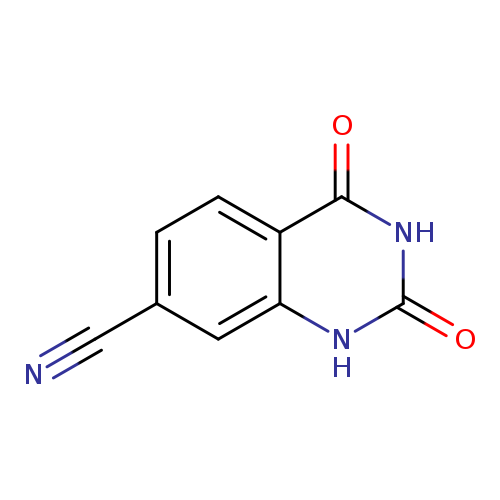 N#Cc1ccc2c(c1)[nH]c(=O)[nH]c2=O