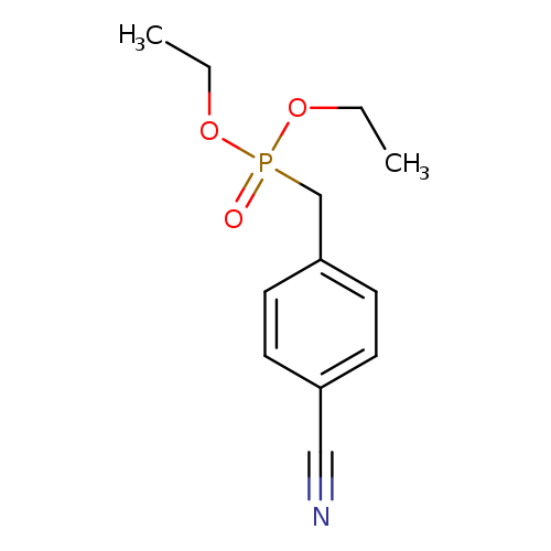 CCOP(=O)(Cc1ccc(cc1)C#N)OCC