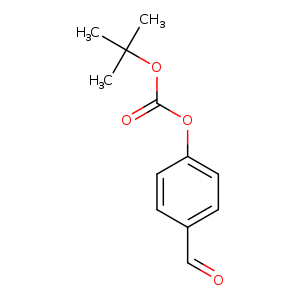 O=Cc1ccc(cc1)OC(=O)OC(C)(C)C