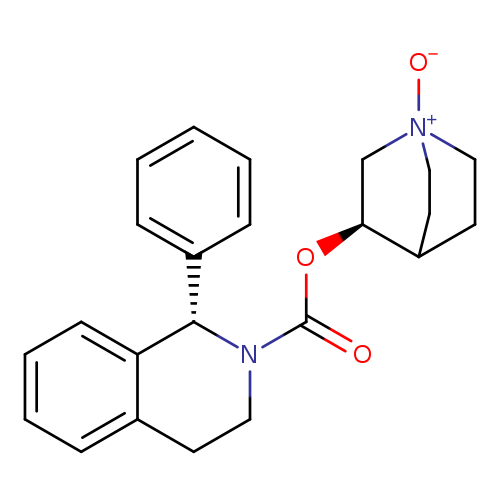 O=C(N1CCc2c([C@@H]1c1ccccc1)cccc2)O[C@H]1C[N+]2([O-])CCC1CC2