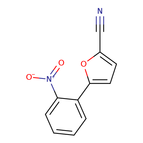 N#Cc1ccc(o1)c1ccccc1[N+](=O)[O-]