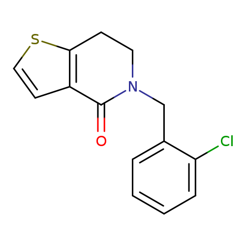 Clc1ccccc1CN1CCc2c(C1=O)ccs2