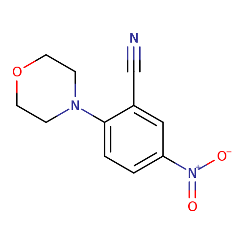 N#Cc1cc(ccc1N1CCOCC1)[N+](=O)[O-]