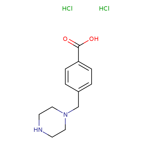 OC(=O)c1ccc(cc1)CN1CCNCC1.Cl.Cl