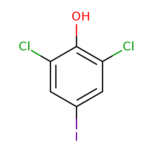 Ic1cc(Cl)c(c(c1)Cl)O