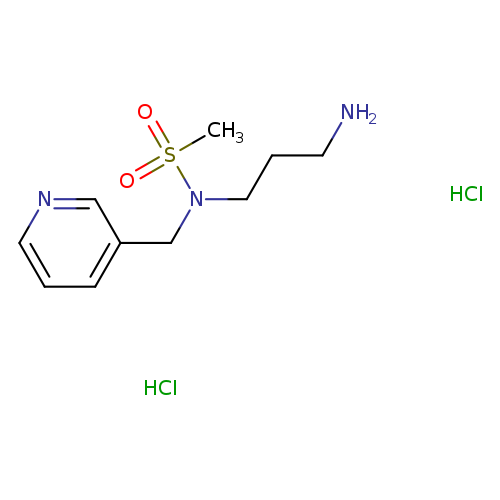 NCCCN(S(=O)(=O)C)Cc1cccnc1.Cl.Cl
