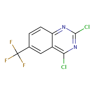Clc1nc(Cl)c2c(n1)ccc(c2)C(F)(F)F