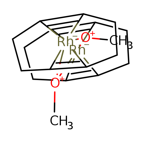 C[O+]1[Rh-]234([O+]([Rh-]5671C1=C7CCC5=C6CC1)C)C1=C4CCC2=C3CC1