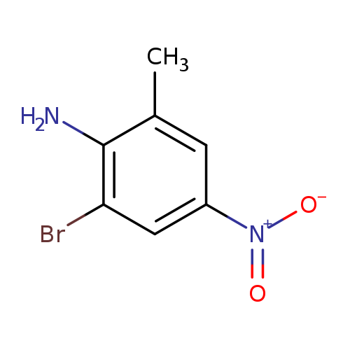 Cc1cc(cc(c1N)Br)[N+](=O)[O-]