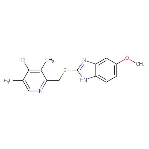 COc1ccc2c(c1)nc([nH]2)SCc1ncc(c(c1C)Cl)C