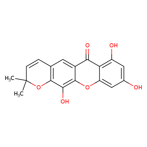 Oc1cc(O)c2c(c1)oc1c(c2=O)cc2c(c1O)OC(C=C2)(C)C