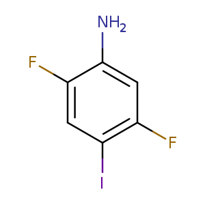 Nc1cc(F)c(cc1F)I