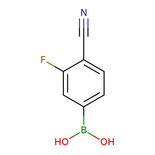N#Cc1ccc(cc1F)B(O)O