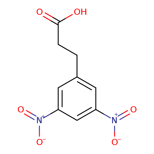 OC(=O)CCc1cc(cc(c1)[N+](=O)[O-])[N+](=O)[O-]