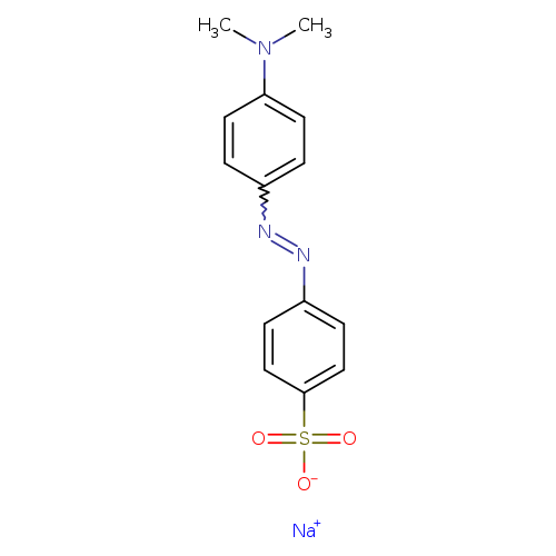 CN(c1ccc(cc1)N=Nc1ccc(cc1)S(=O)(=O)[O-])C.[Na+]