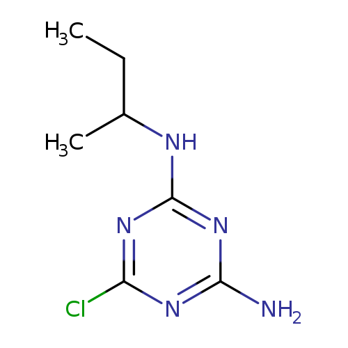 CCC(Nc1nc(N)nc(n1)Cl)C