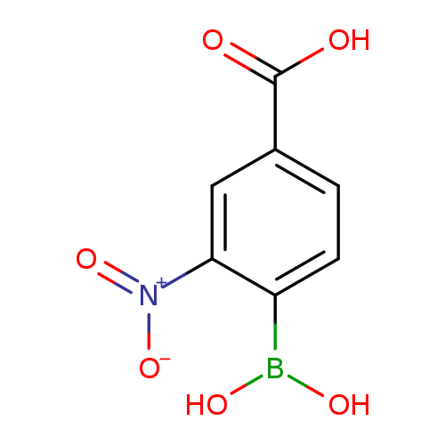[O-][N+](=O)c1cc(ccc1B(O)O)C(=O)O