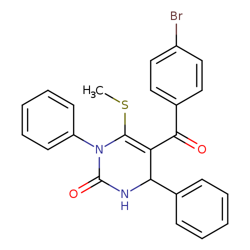 CSC1=C(C(NC(=O)N1c1ccccc1)c1ccccc1)C(=O)c1ccc(cc1)Br