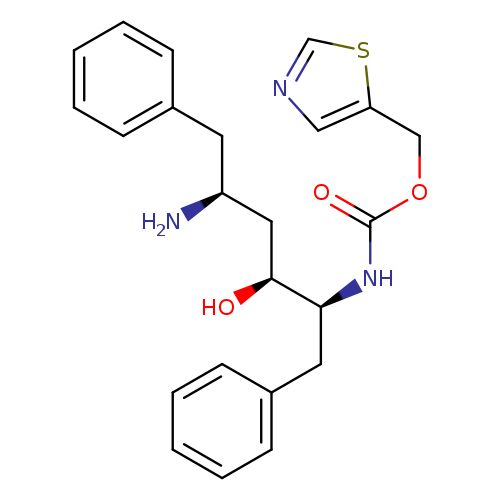 N[C@@H](Cc1ccccc1)C[C@@H]([C@H](Cc1ccccc1)NC(=O)OCc1cncs1)O