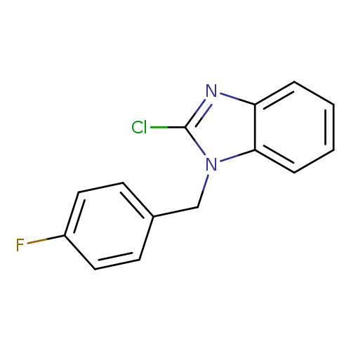 Fc1ccc(cc1)Cn1c(Cl)nc2c1cccc2