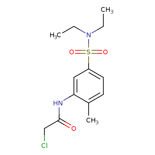 CCN(S(=O)(=O)c1ccc(c(c1)NC(=O)CCl)C)CC