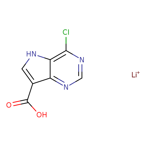 OC(=O)c1c[nH]c2c1ncnc2Cl.[Li+]