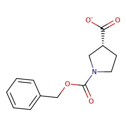 [O-]C(=O)[C@@H]1CCN(C1)C(=O)OCc1ccccc1