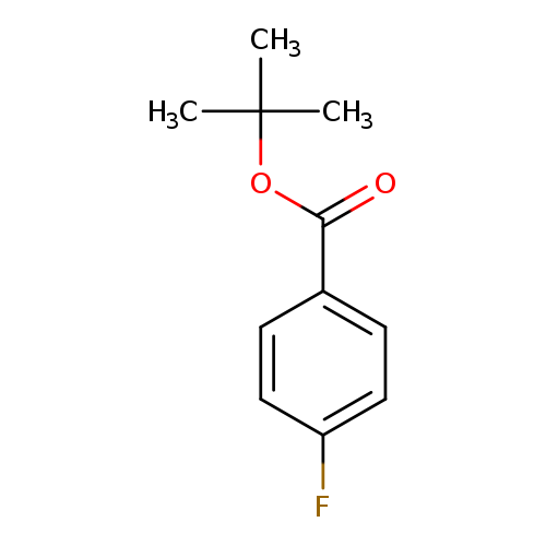 O=C(c1ccc(cc1)F)OC(C)(C)C